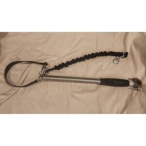 Dog Hands Free Bike Leash Steel and Black Handle